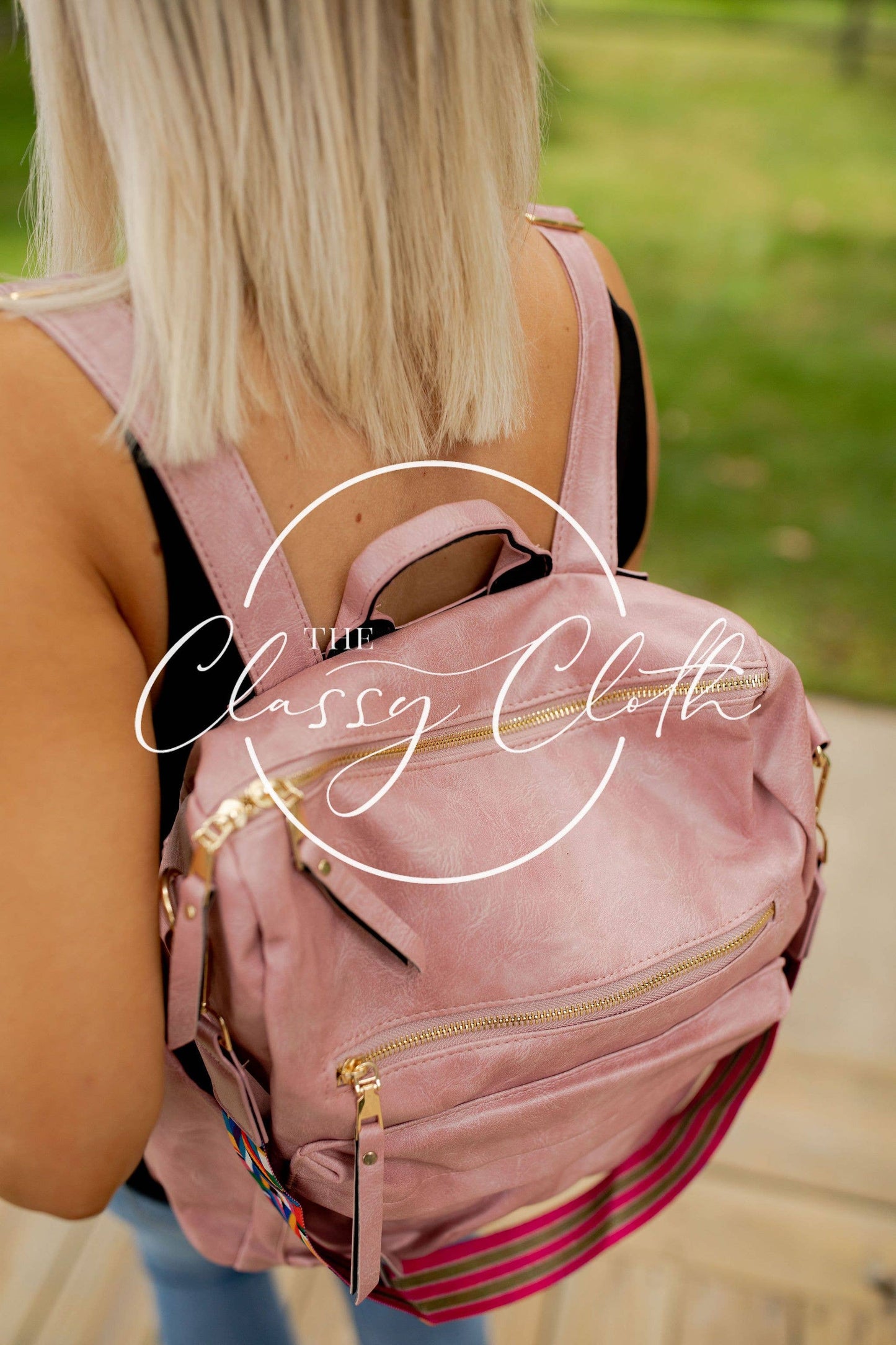 Chloe Convertible Backpack - Blush - Grey Pink Camo