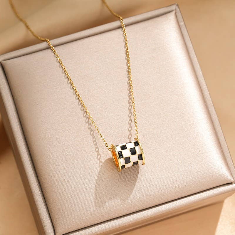 18K STAINLESS STEEL TARNISH FREE BARREL NECKLACE