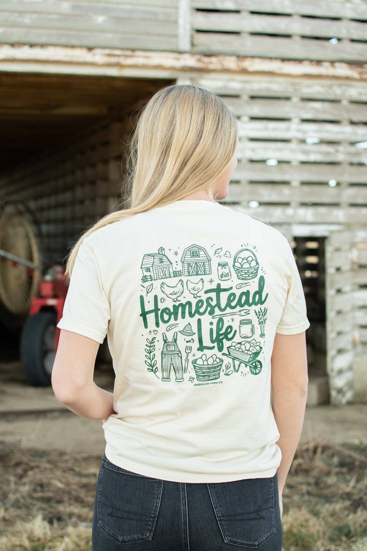 Western 'Homestead Life' Ivory Graphic Tee