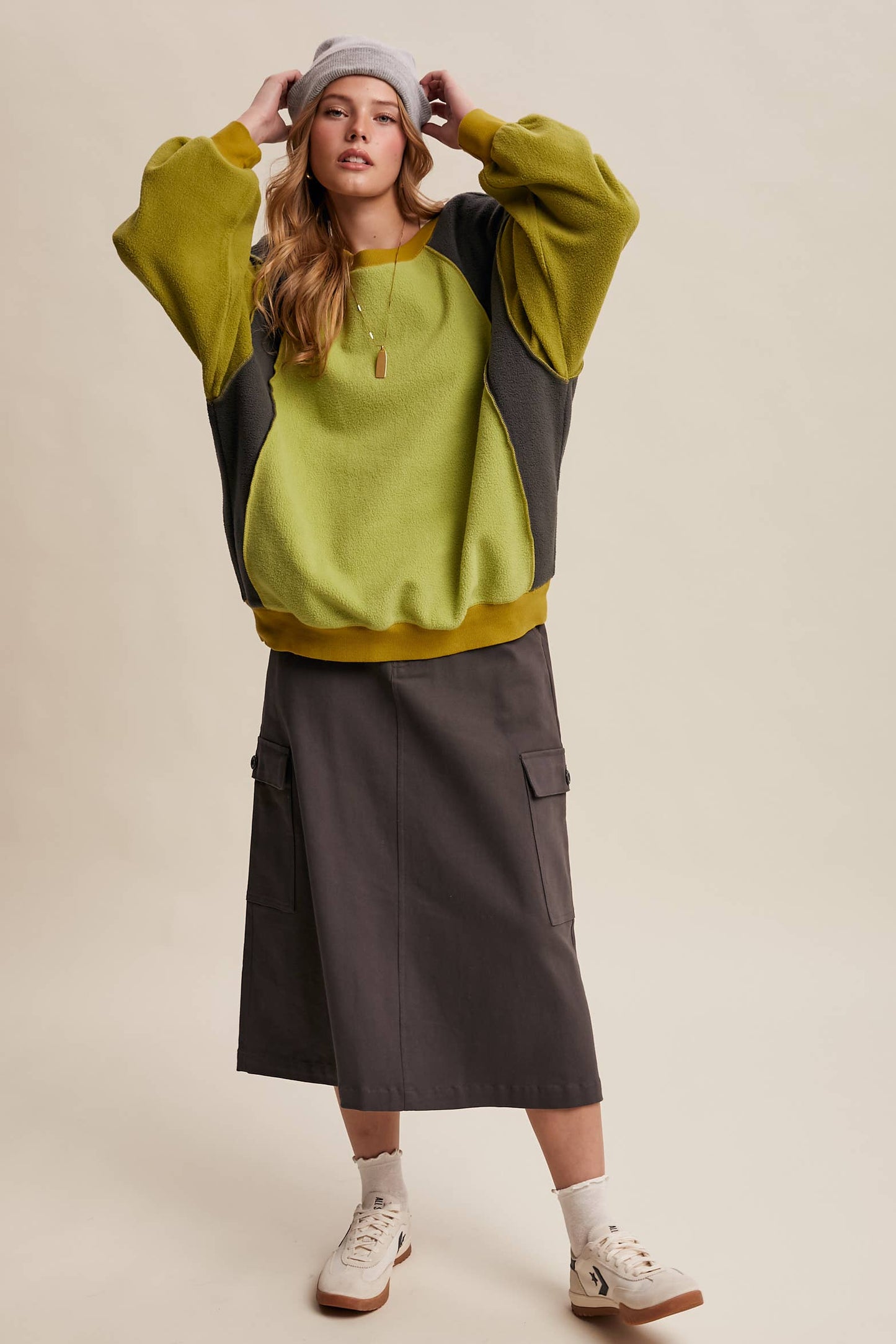 Colorblock Fleece Pullover
