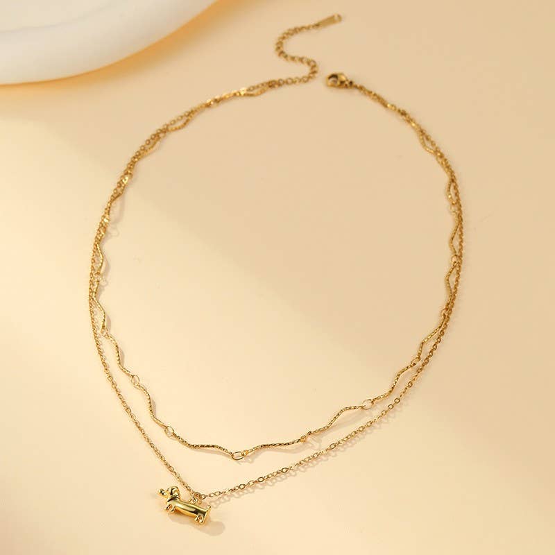 18K STAINLESS STEEL TARNISH FREE DOG NECKLACE