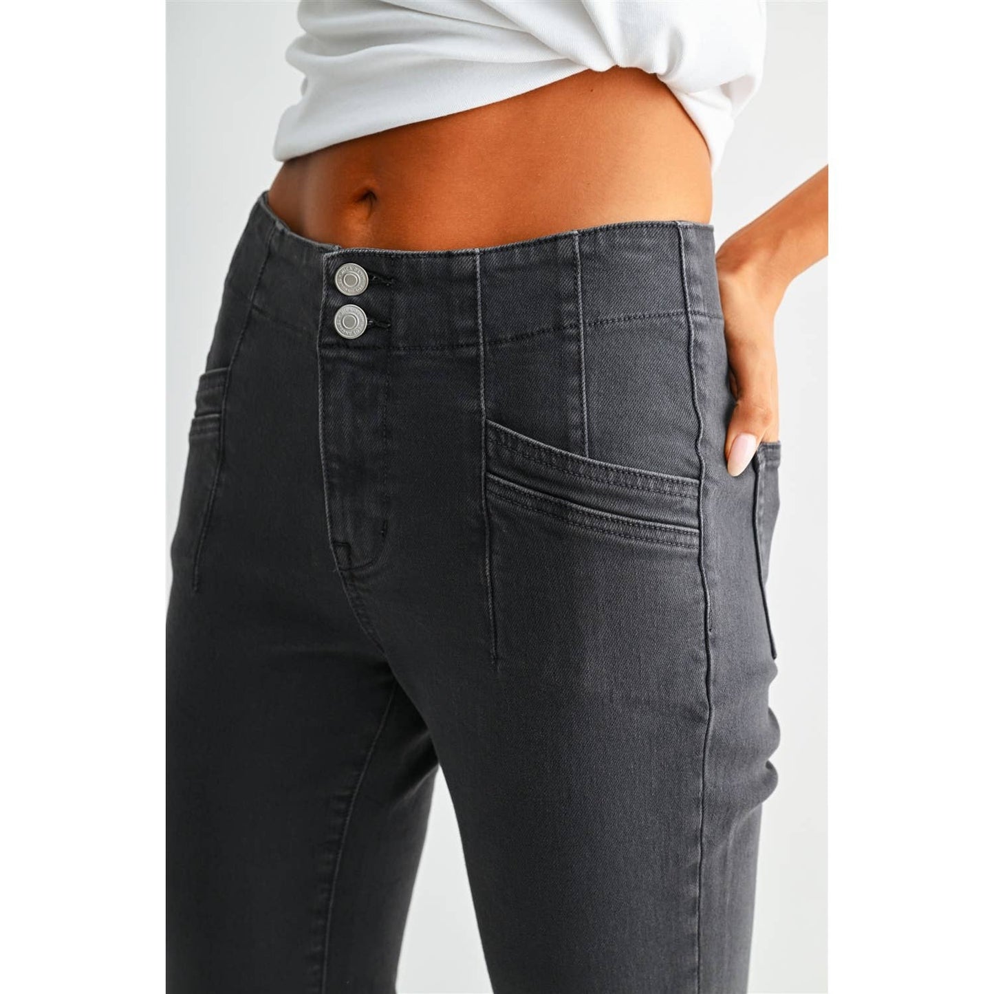Mica MID-RISE STRAIGHT: GREY