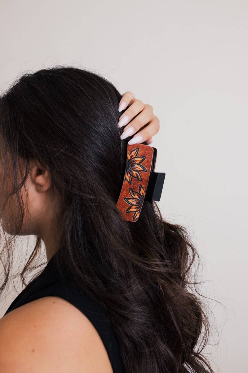 🌵 Western Bohemian Hair Claw Clips – Stylish and Unique: Bloom Ridge