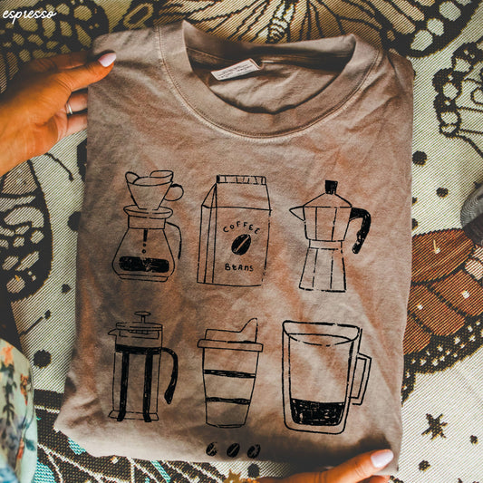 Coffee Lover Graphic Tee BROWN