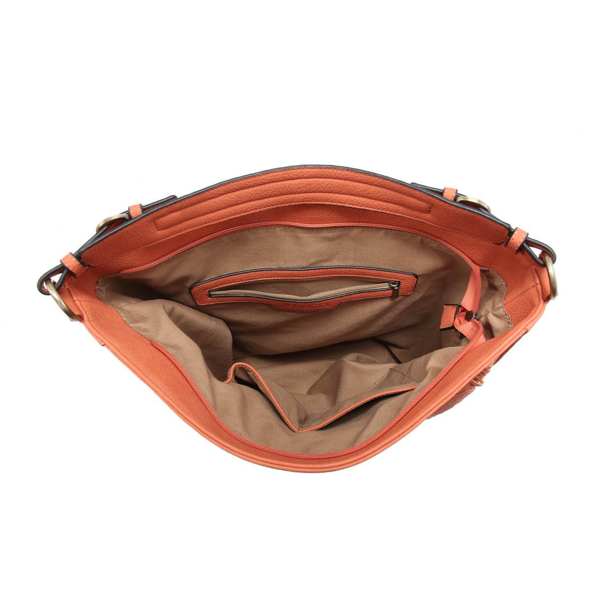 Aris Whipstitch Hobo Bag Rust