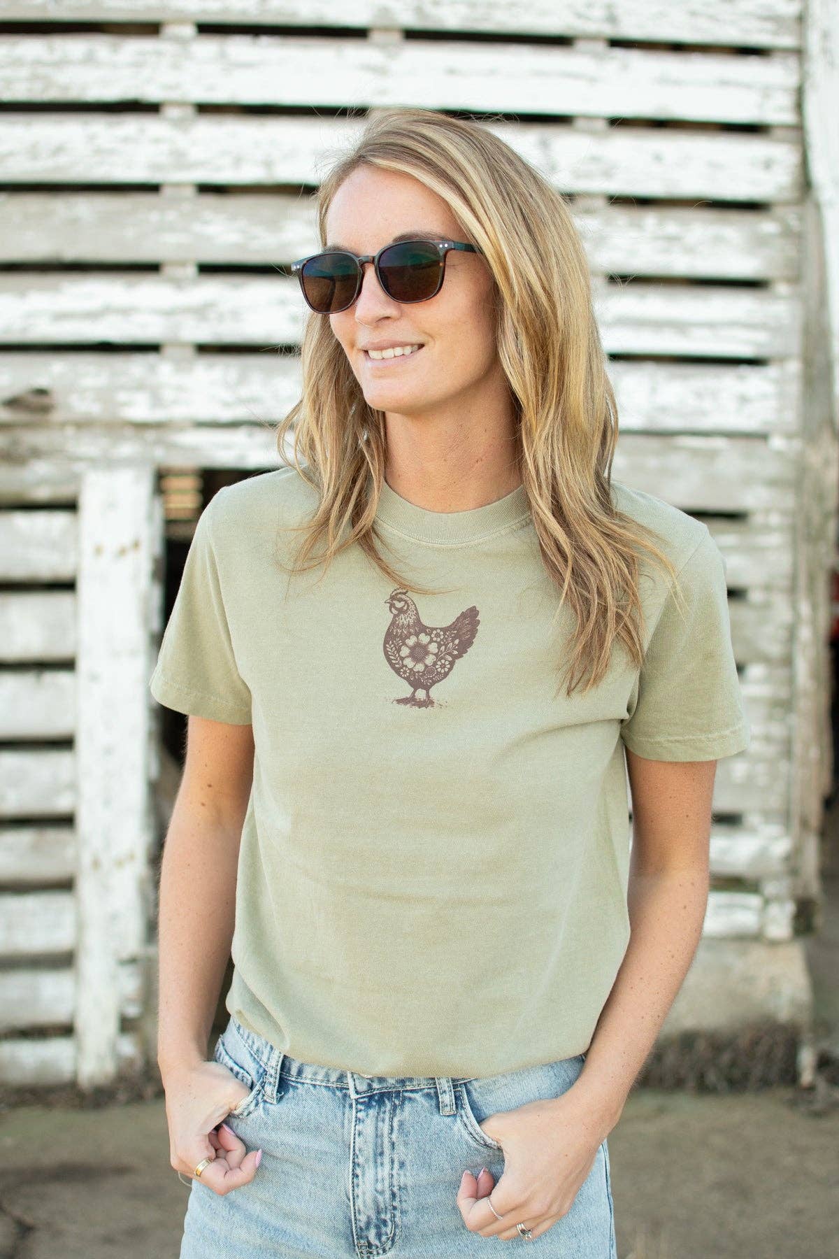 Western 'Backyard Chicken Social Club' Graphic Tee