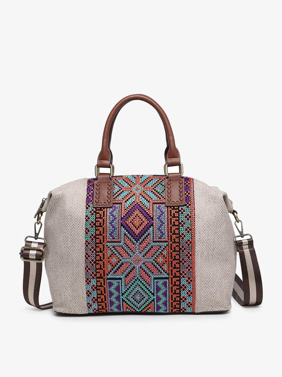 JoJo Two-Tone Satchel w/ Guitar Strap | Sand/Blue
