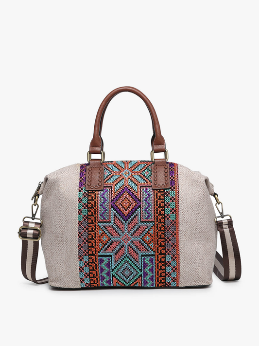 JoJo Two-Tone Satchel w/ Guitar Strap | Sand/Blue
