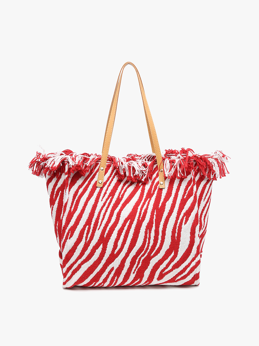 Madison Handwoven Fringe Tote – Woven Cotton Bag | Boho.Green