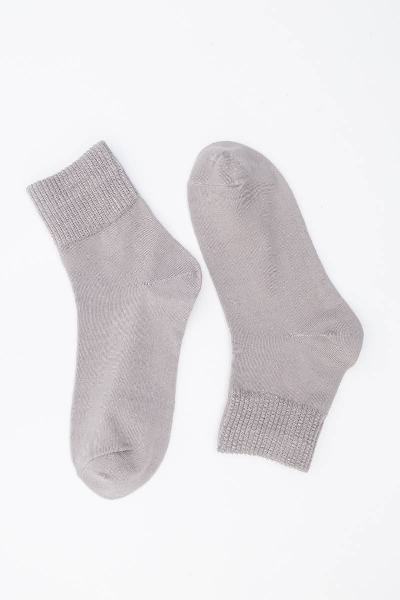 Happy Feet Embroidered Socks 🙃 - Fun Vibes: Gray