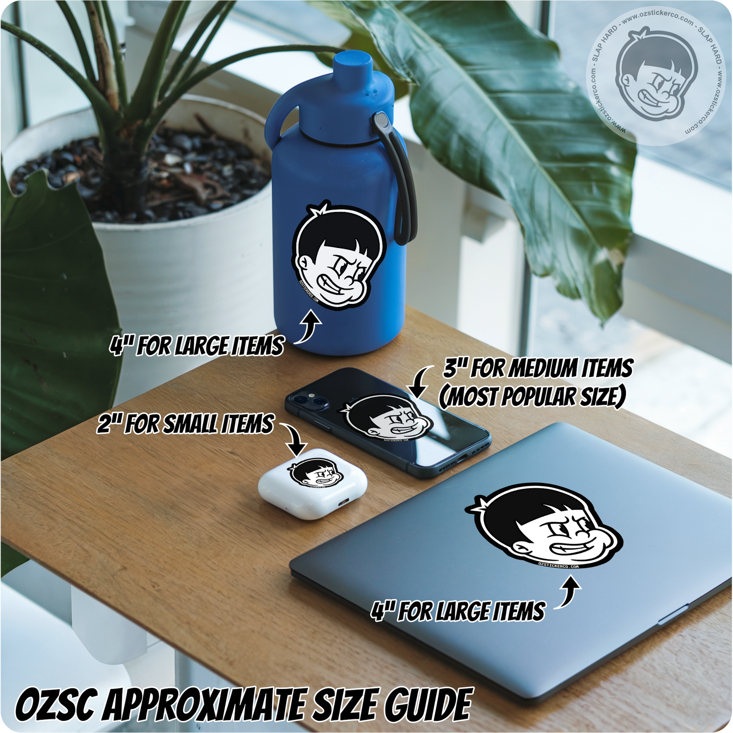 Cool Raccoon Iced Coffee Vinyl Sticker: 2" tall