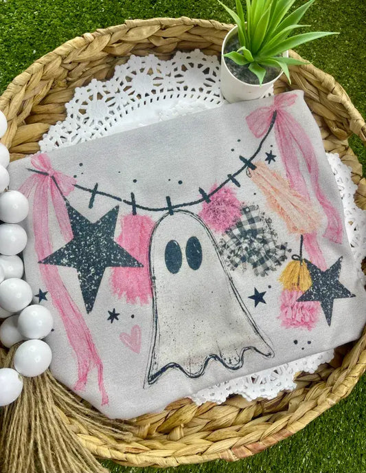 Pink Ghost Garland Graphic Tee