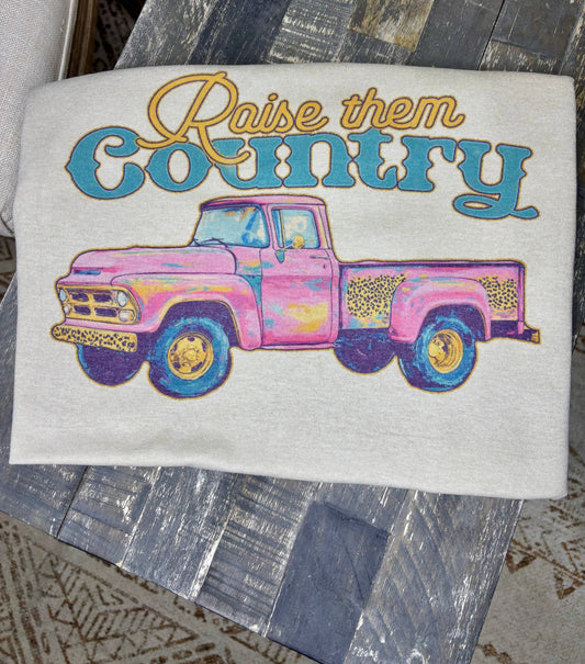 Raise them Country graphic tee