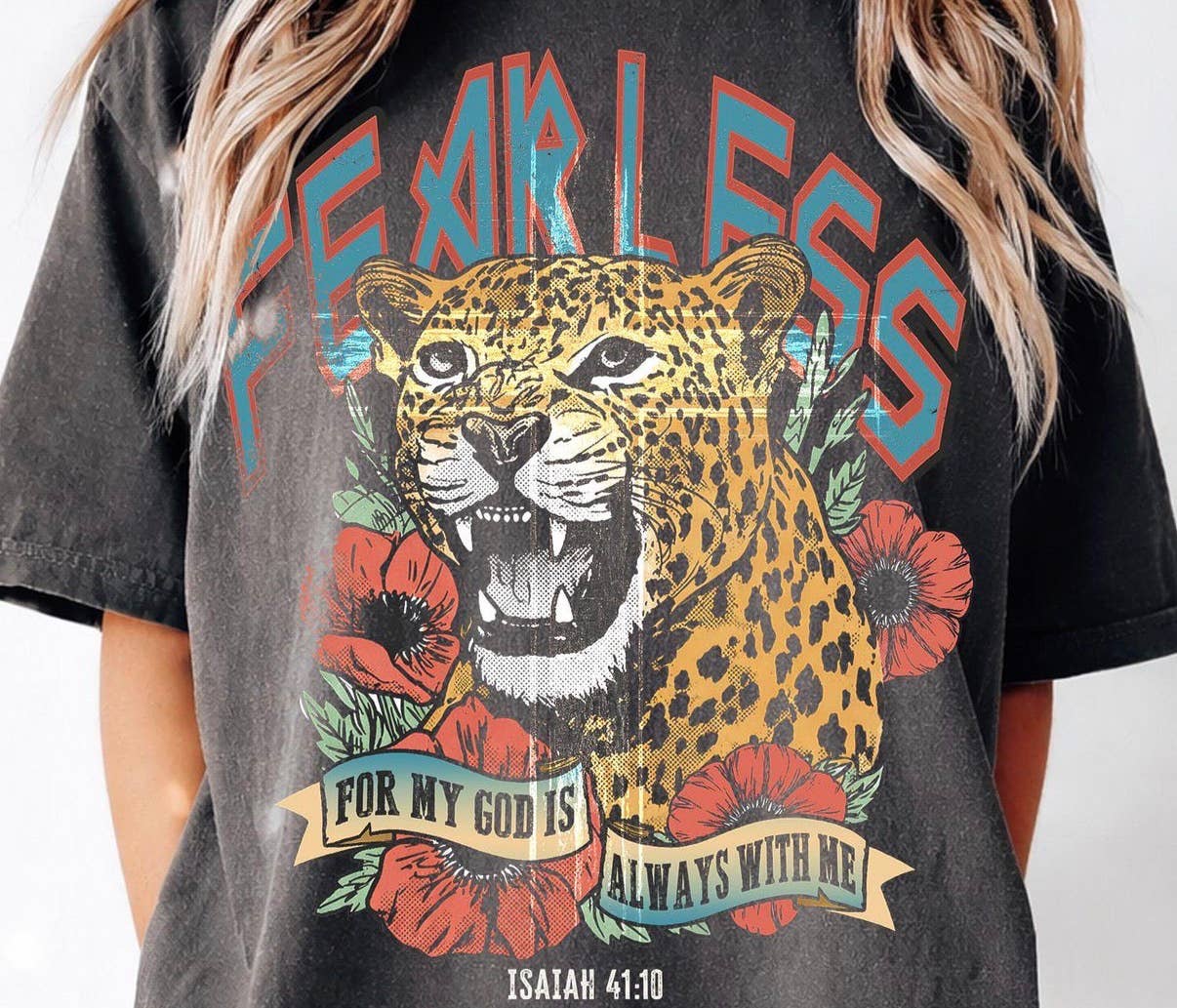 Fearless Boujee Leopard Graphic Tee