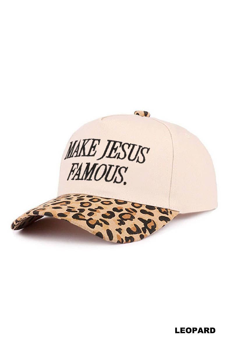 Make Jesus Famous Two-Tone Cotton Hat OS
