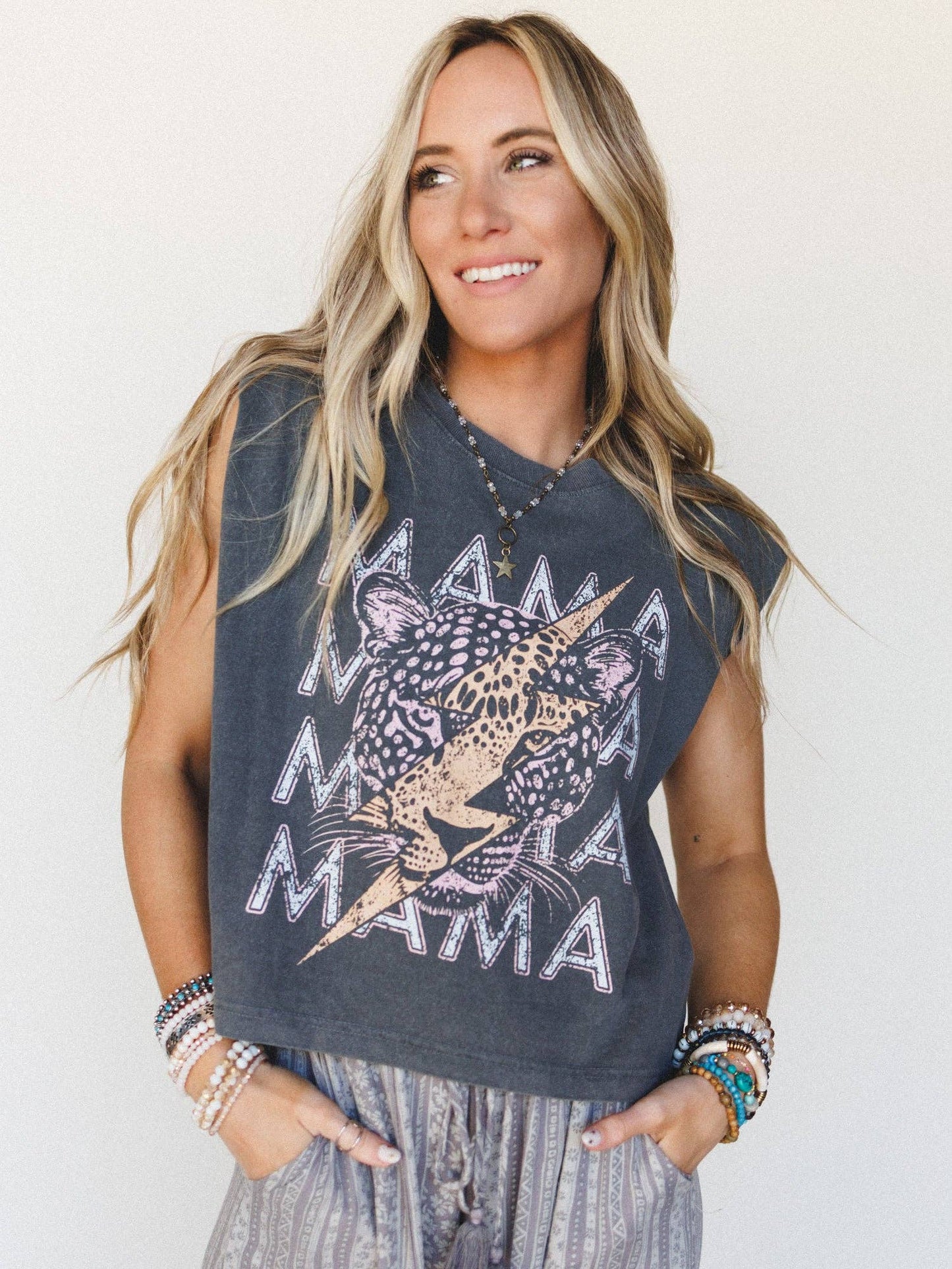 Leopard Mama Top - Pepper