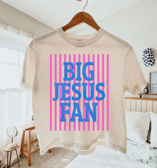 Big Jesus Fan Graphic Tee Ivory