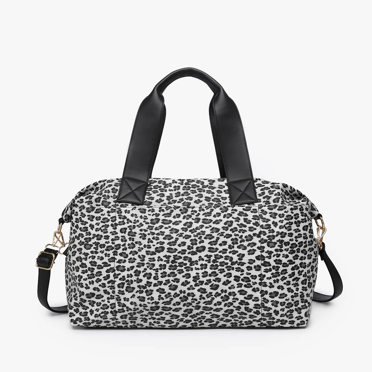 Navy Nylon Weekender Bag – Dual Handles Black/Lt. Grey