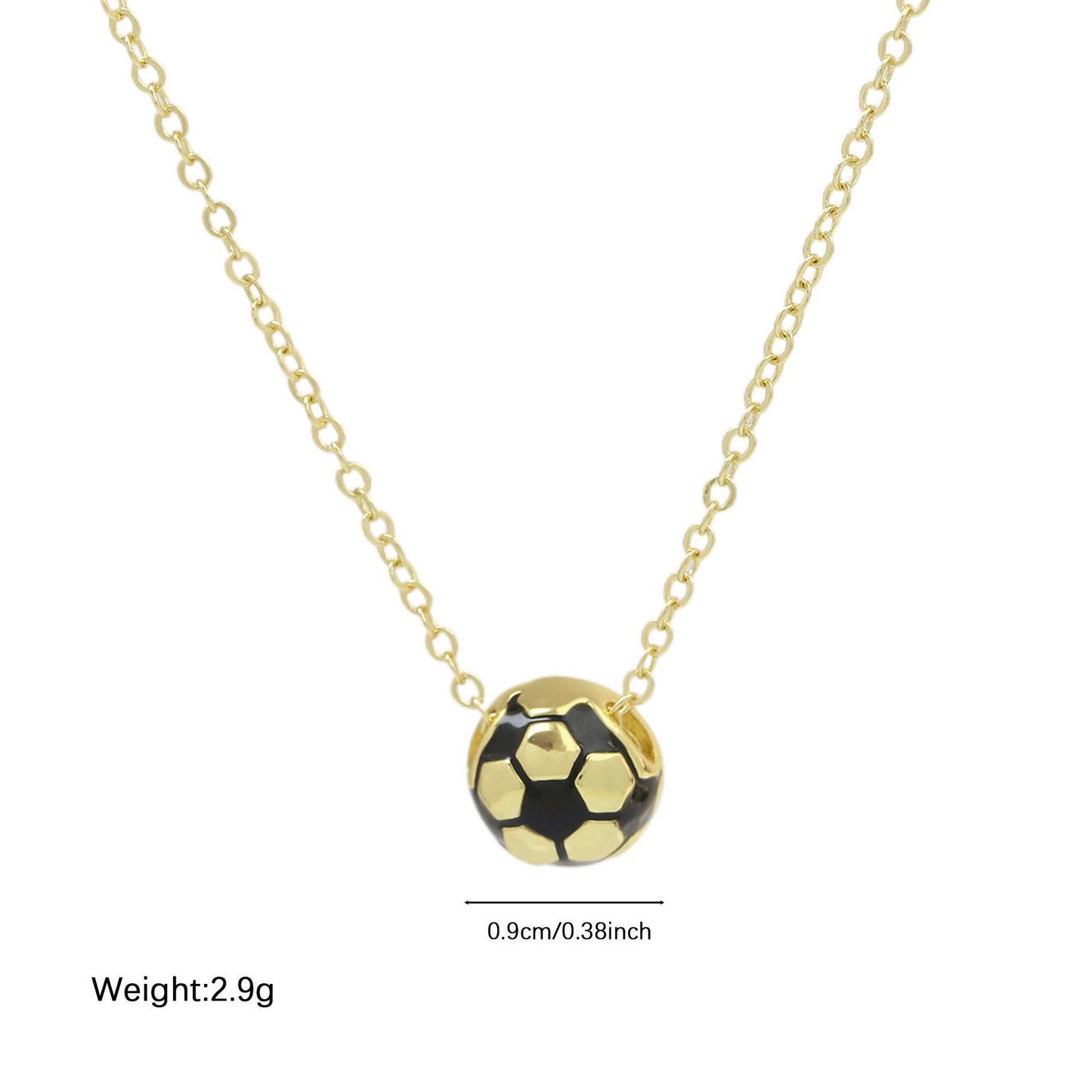 GAMEDAY CHARM STAINLESS STEEL NECKLACE/ SOCCER