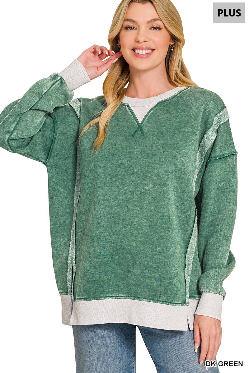 Vintage Sage Contrast Sweatshirt