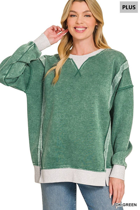 Vintage Sage Contrast Sweatshirt