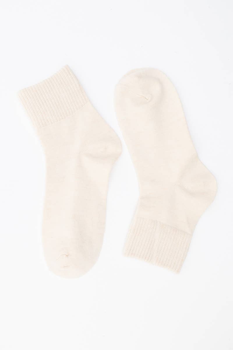 Happy Feet Embroidered Socks 🙃 - Fun Vibes: Ivory