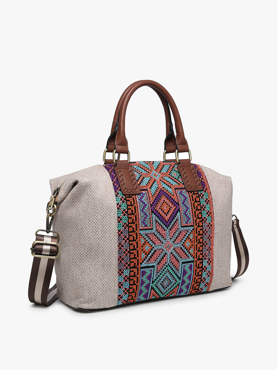 JoJo Two-Tone Satchel w/ Guitar Strap | Sand/Blue