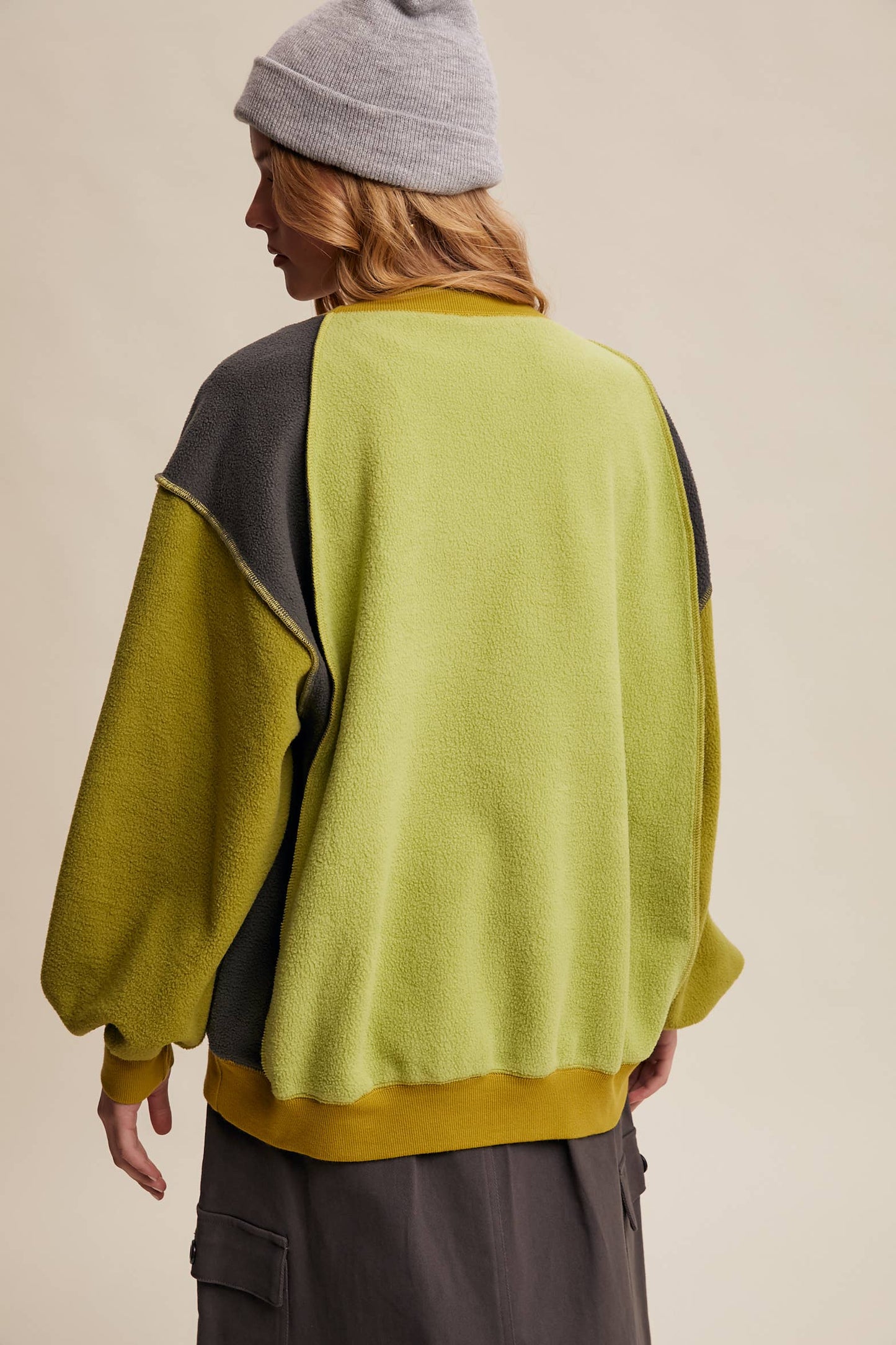 Colorblock Fleece Pullover