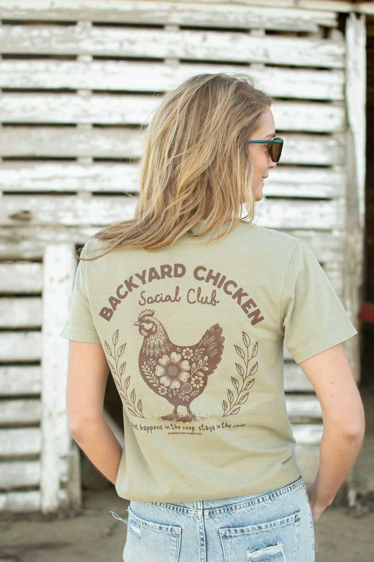 Western 'Backyard Chicken Social Club' Graphic Tee