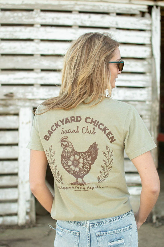 Western 'Backyard Chicken Social Club' Graphic Tee