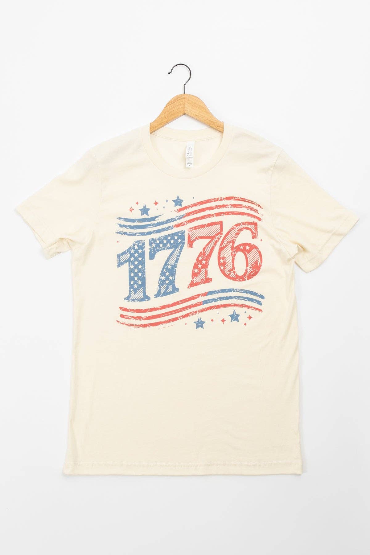 Western Patriotic '1776' Ivory Graphic Tee
