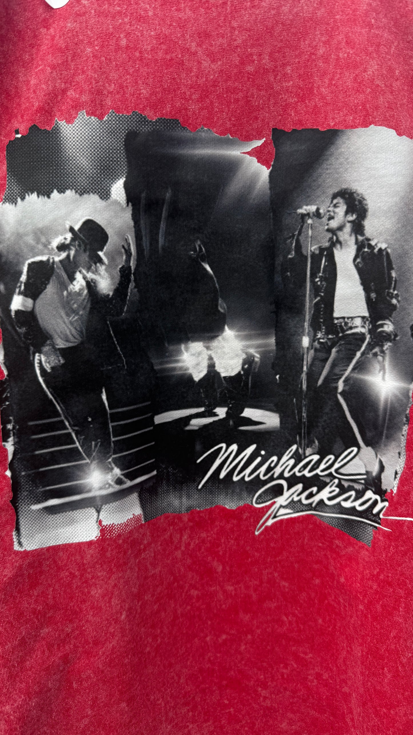 Michael Jackson Vintage Mineral Wash Red Tee