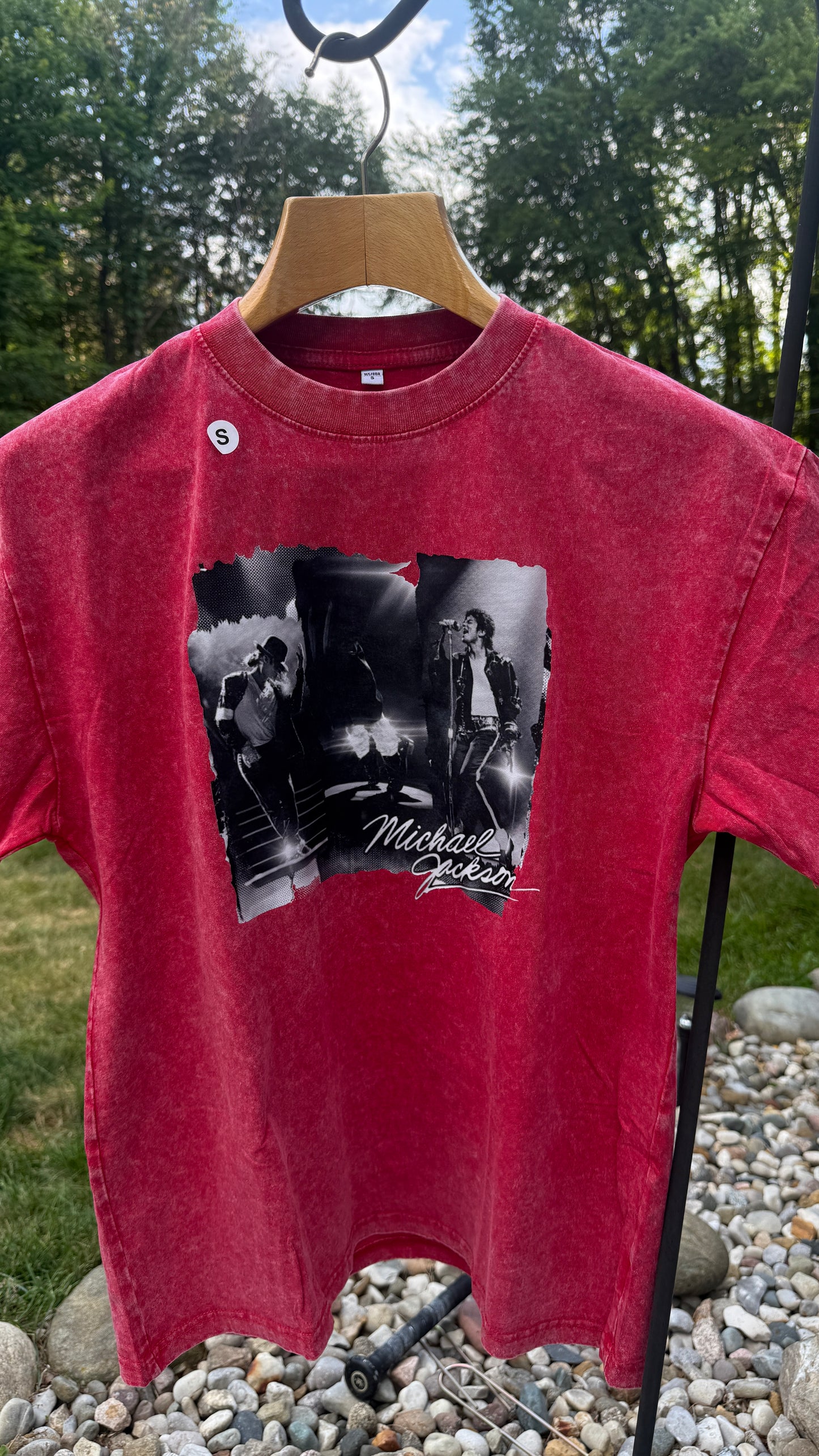 Michael Jackson Vintage Mineral Wash Red Tee