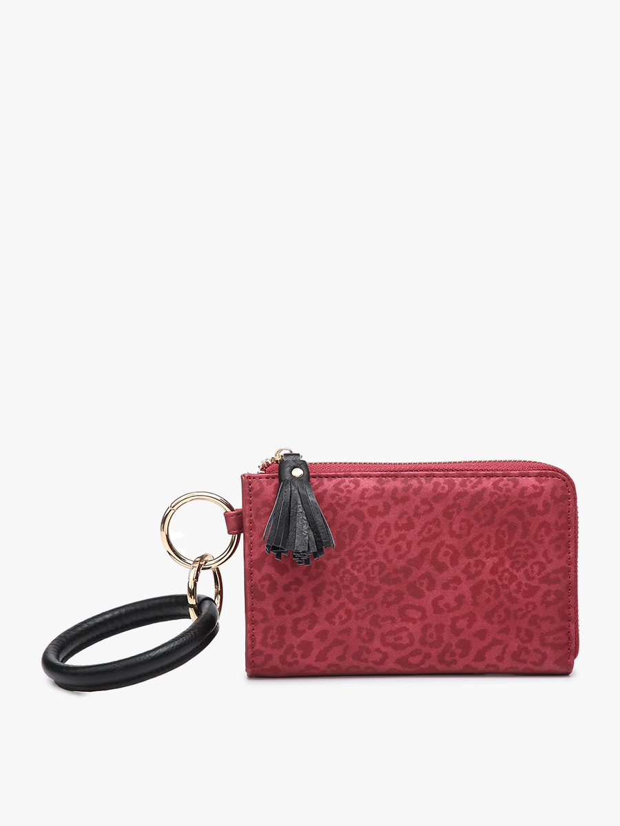 Liv Bangle Wristlet/Wallet | Cheetah-Red