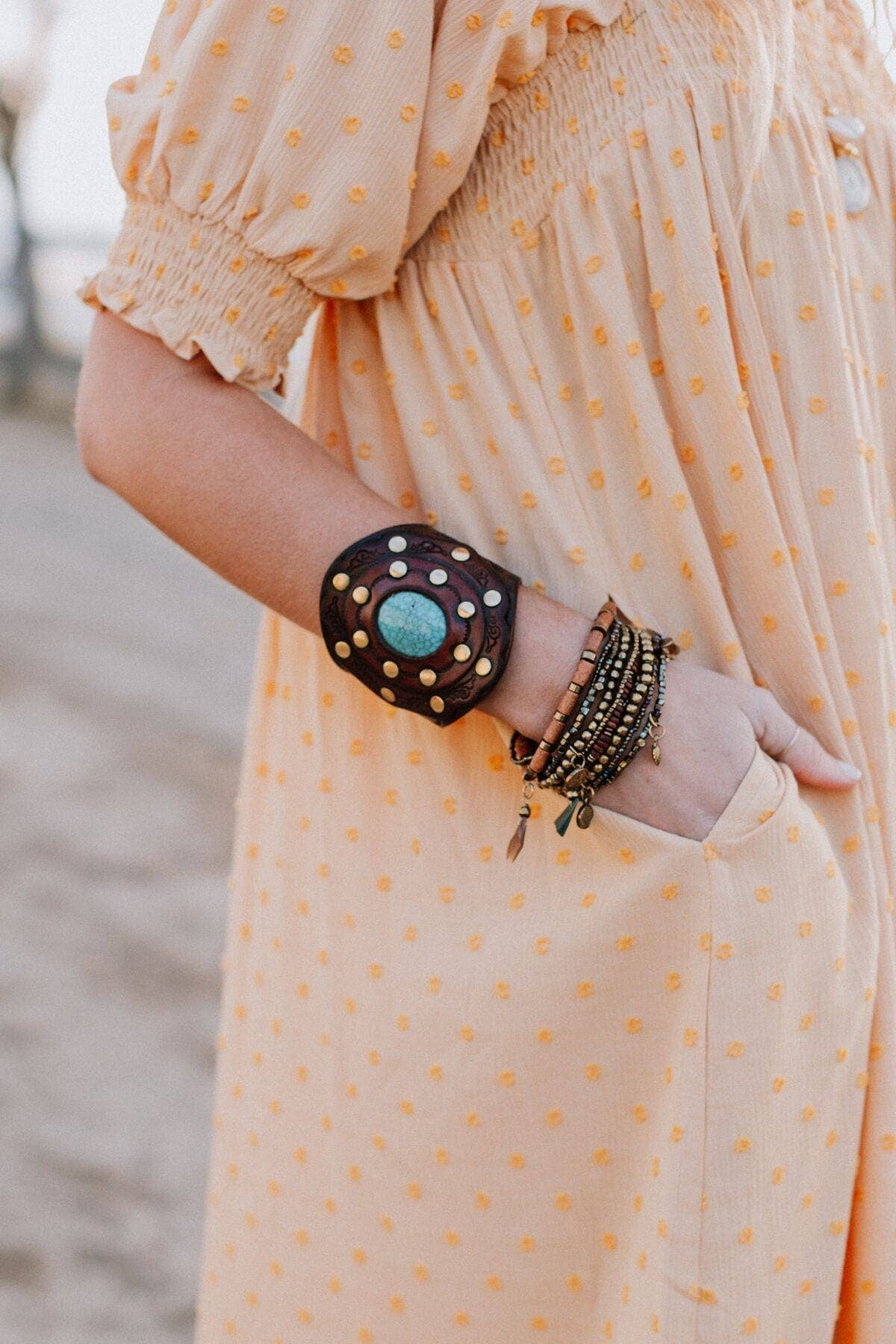 Alyda Boho Bracelet Set - Brown: Brown / OS