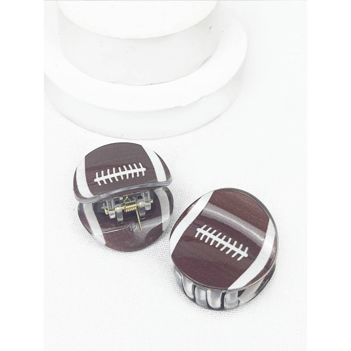 Sports Ball Theme Medium Size Claw Clips: MIX COLOR / ONE(12)