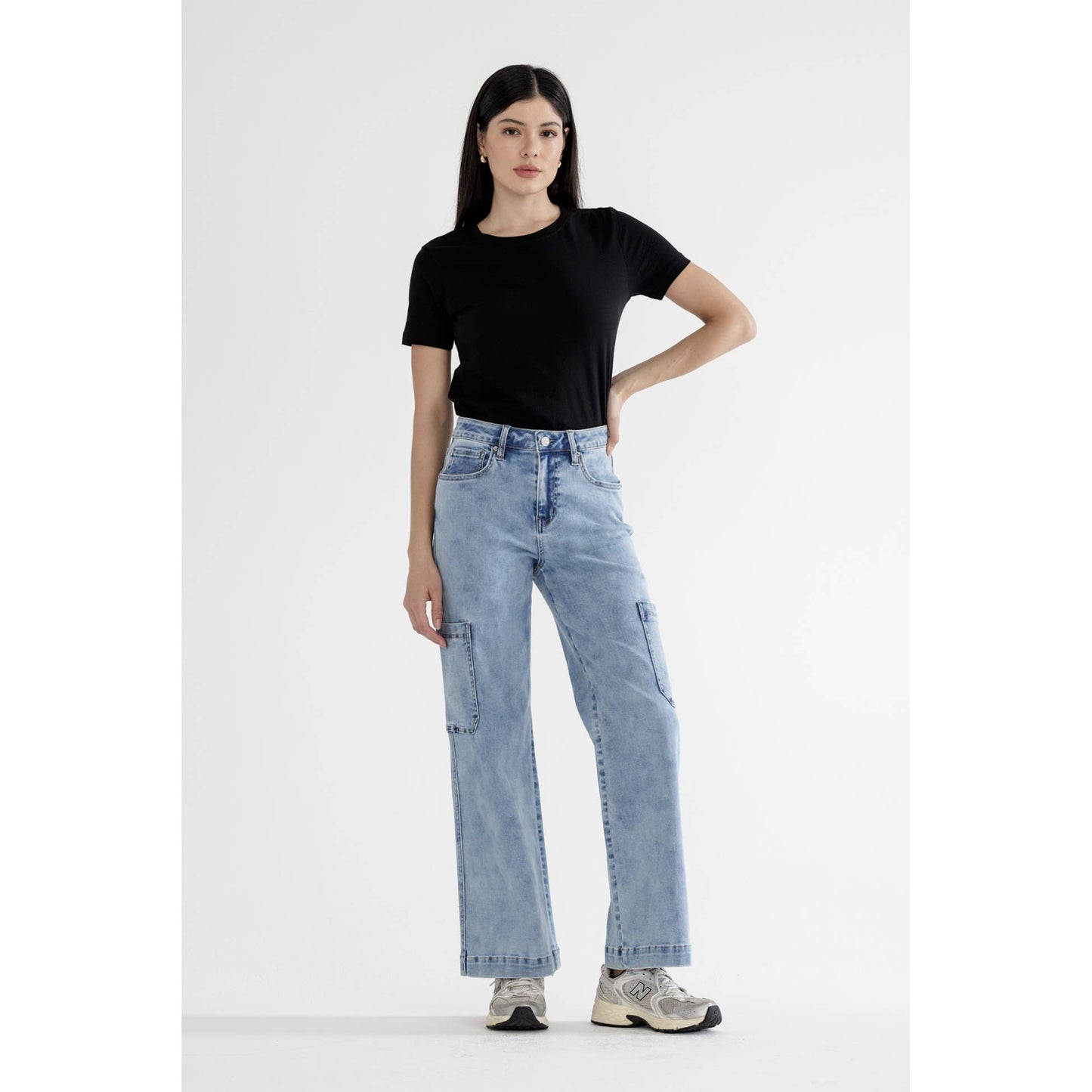 Mica HIGH RISE WIDE CARGO: MAYA BLUE