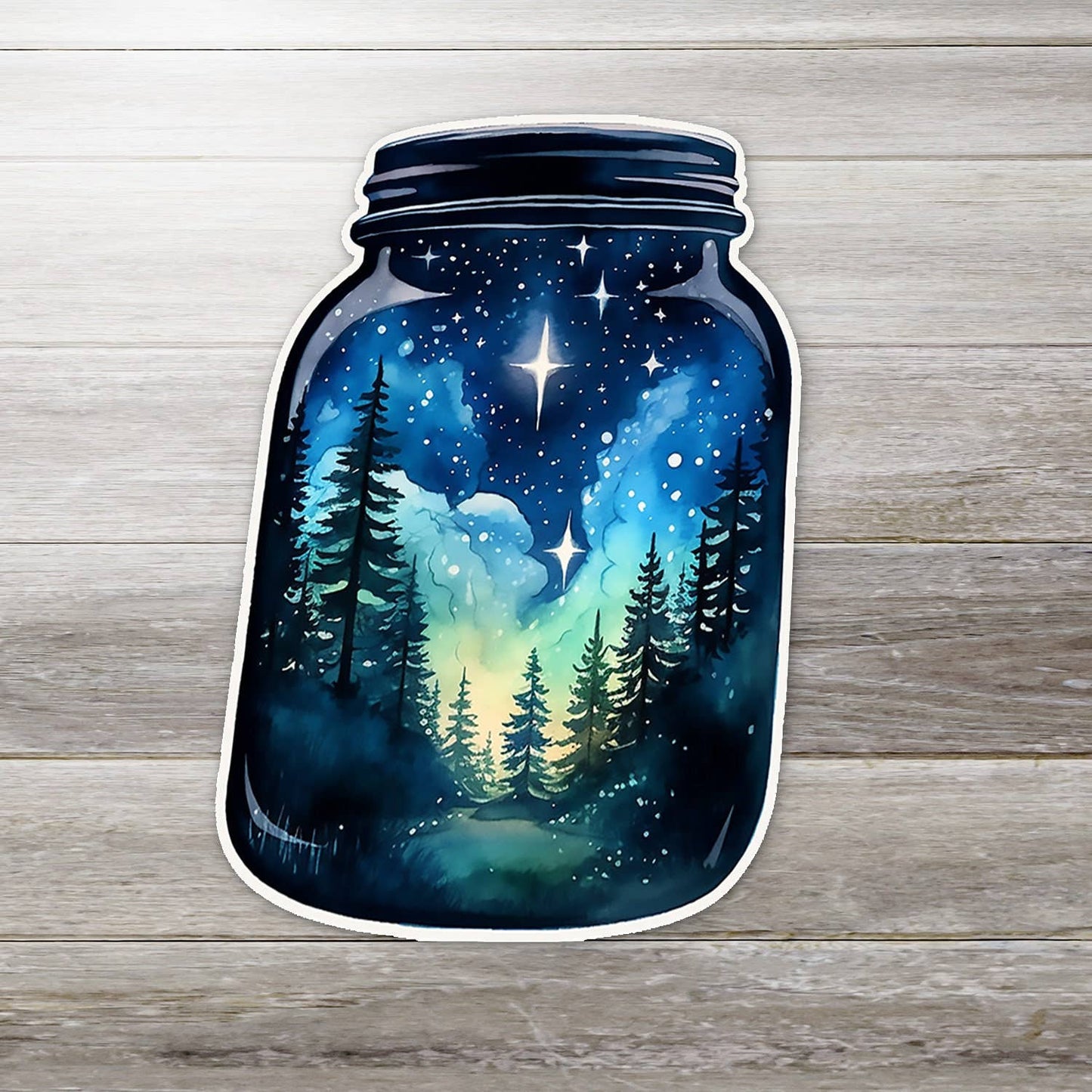 Night Sky Jar Sticker