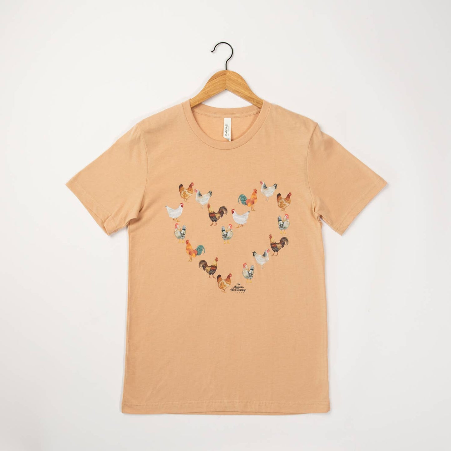 Western 'Chicken Heart' Women's Graphic Tee: Sand Dune