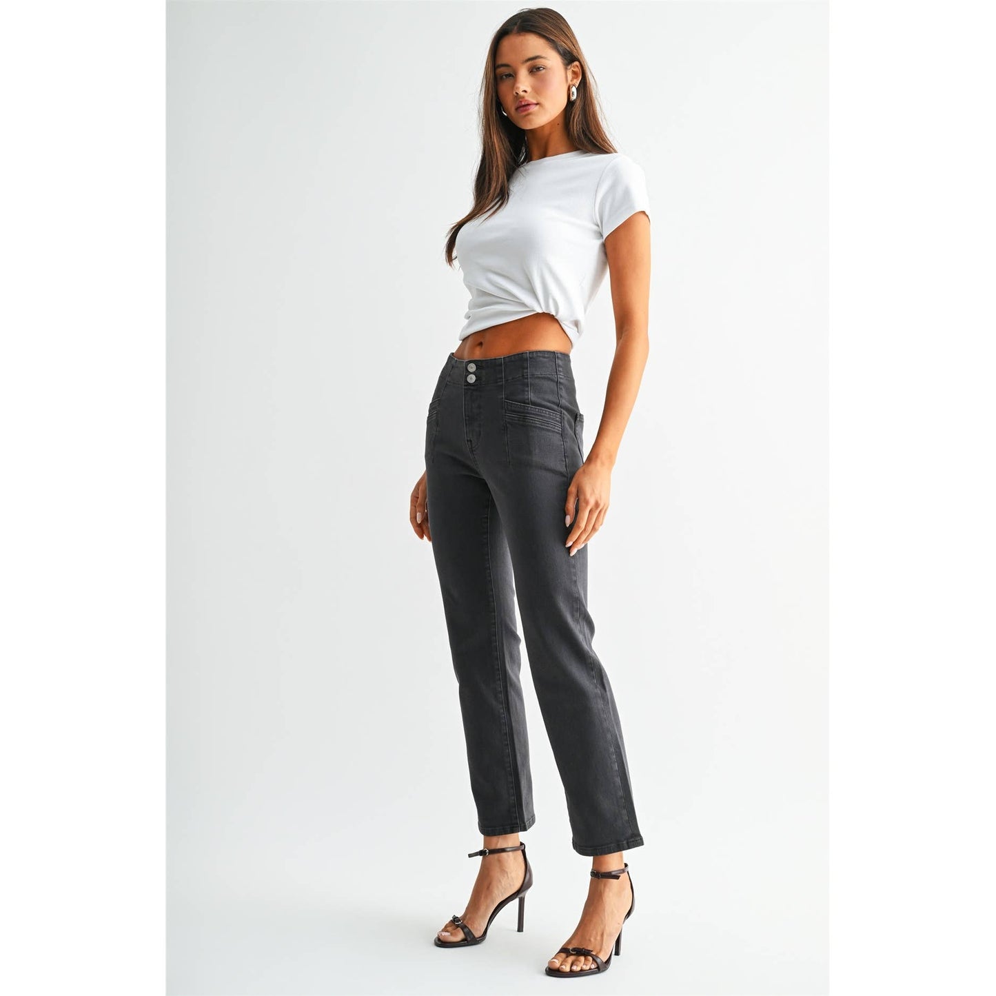 Mica MID-RISE STRAIGHT: GREY