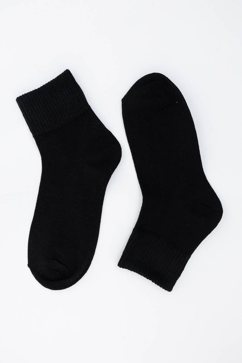Happy Feet Embroidered Socks 🙃 - Fun Vibes: Black