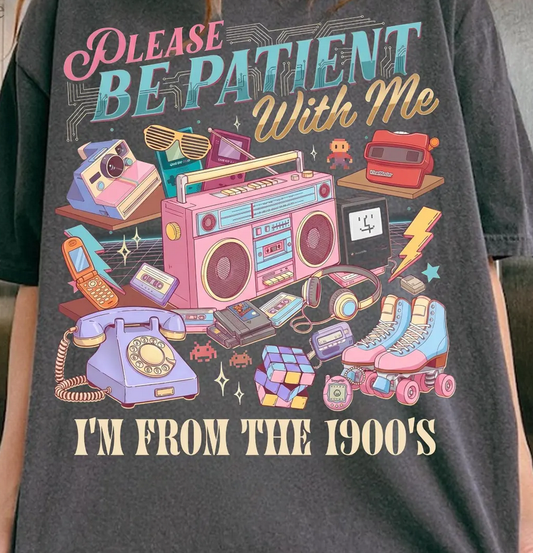 Be Patient From 1900s Graphic Tee Pepper