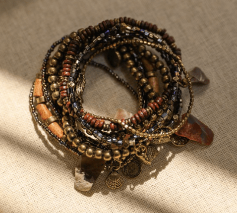 Alyda Boho Bracelet Set - Brown: Brown / OS