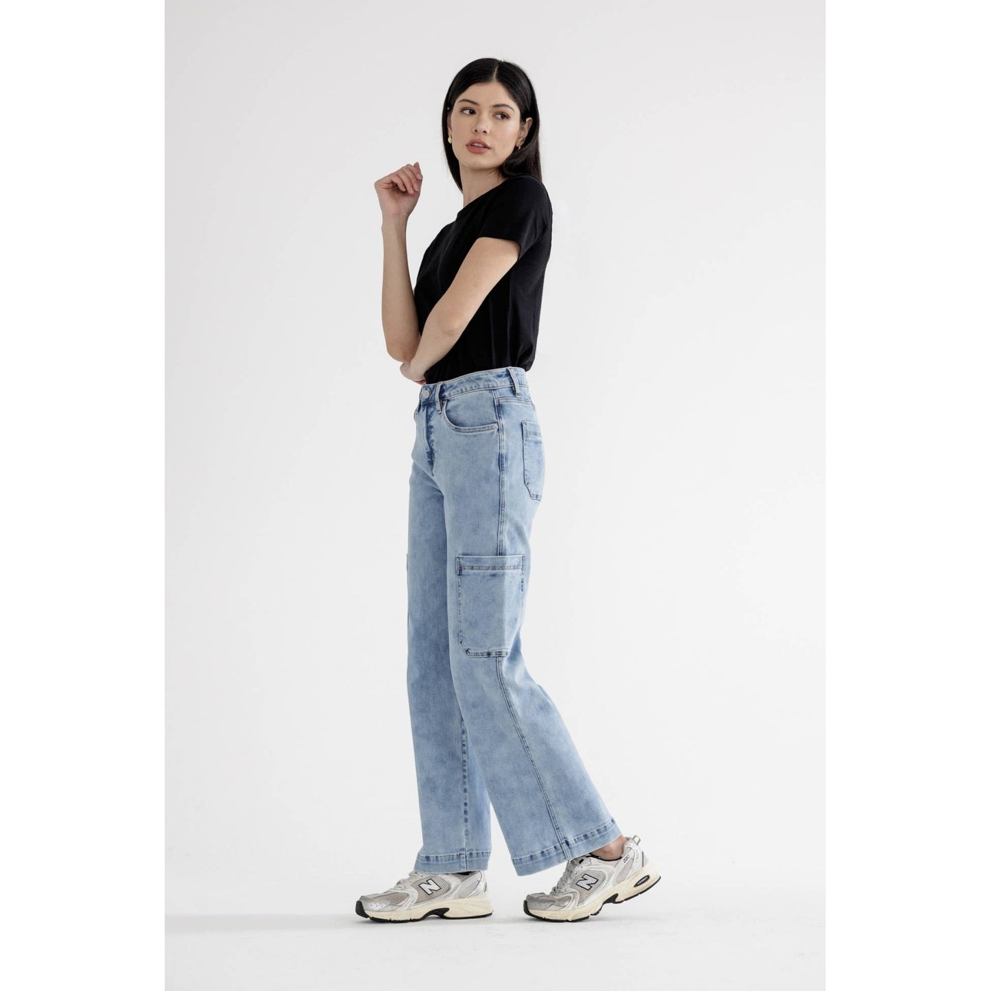 Mica HIGH RISE WIDE CARGO: MAYA BLUE