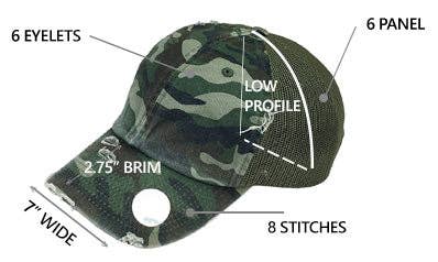 Distressed Dark Olive + Black Michigan Hat