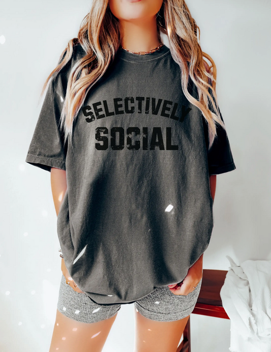 Selectively Social Tee GRAY