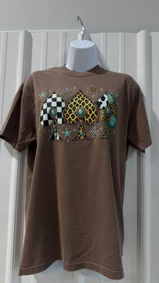 Western Spade Cowgirl Graphic Tee/ Espresso